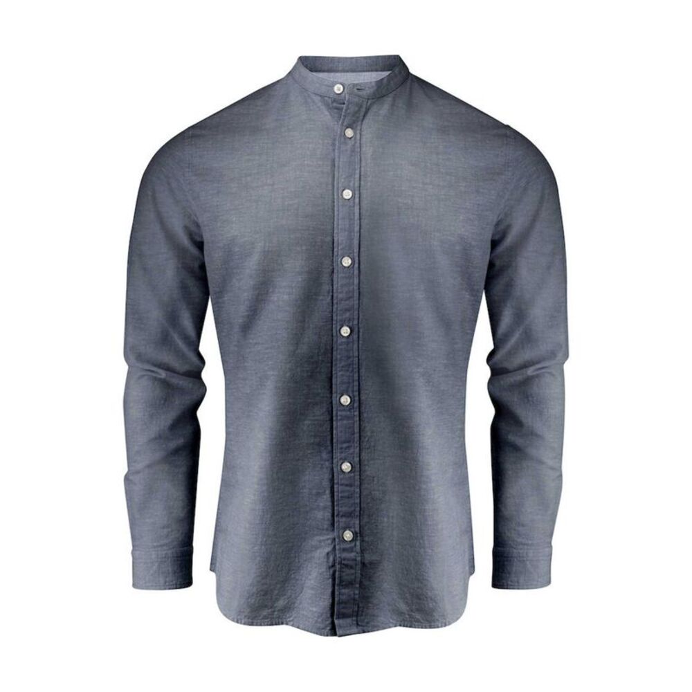 James Harvest Mens Townsend Linen Blend Shirt / Navy